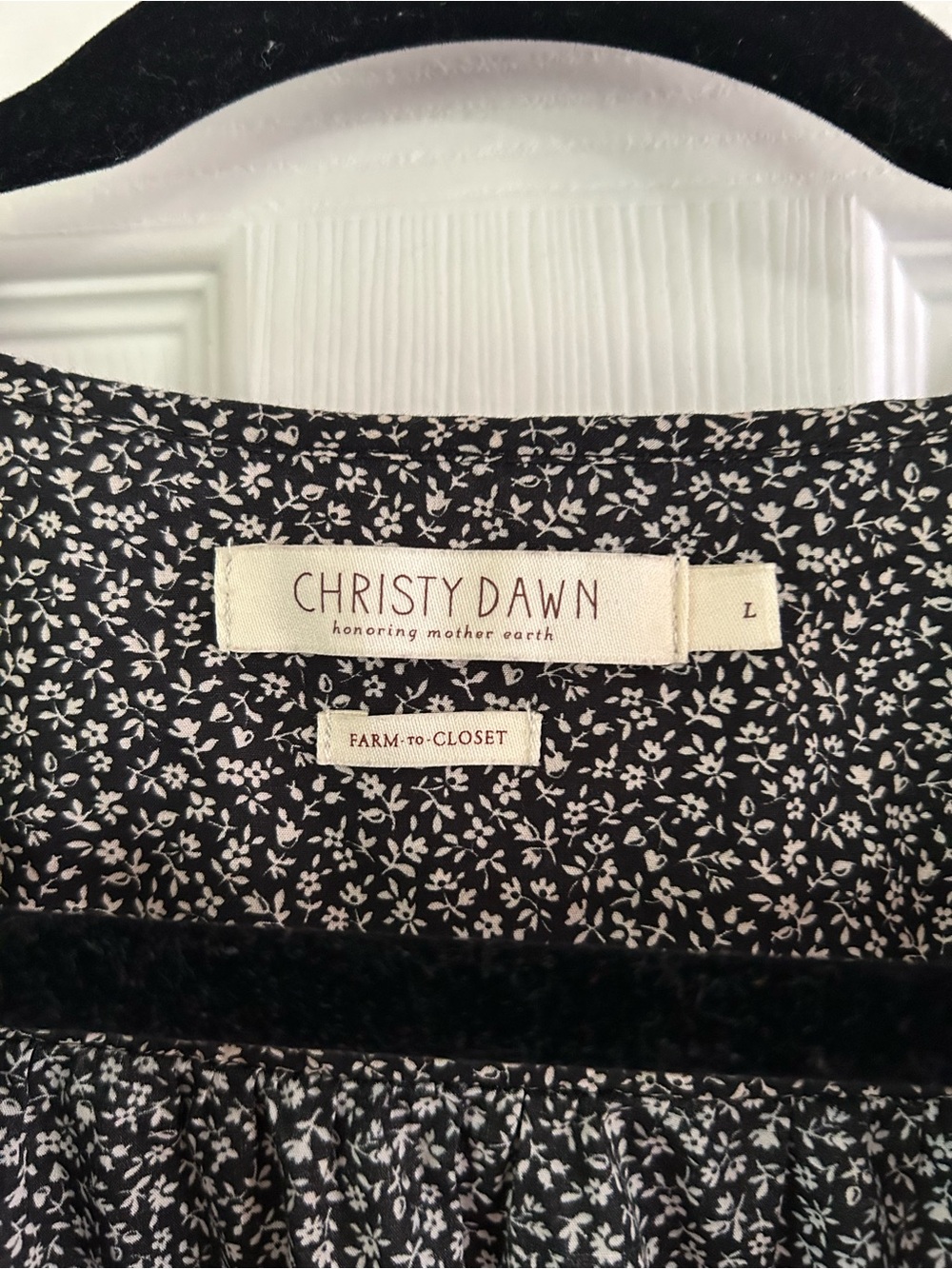 Christy Dawn Midnight Floral Dawn Dress Size Large - Picture 3 of 4